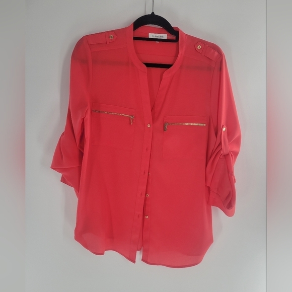 Calvin Klein Button Down Shirt Blouse Size M (Bundle of 2) - Picture 3 of 4